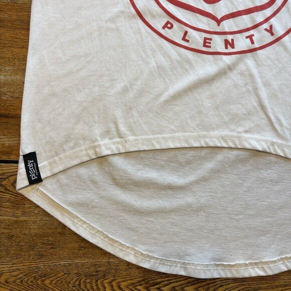 Plenty Human Wear T-shirt Mens M Red White Long Back 100% Cotton Quebec - Picture 3 of 12
